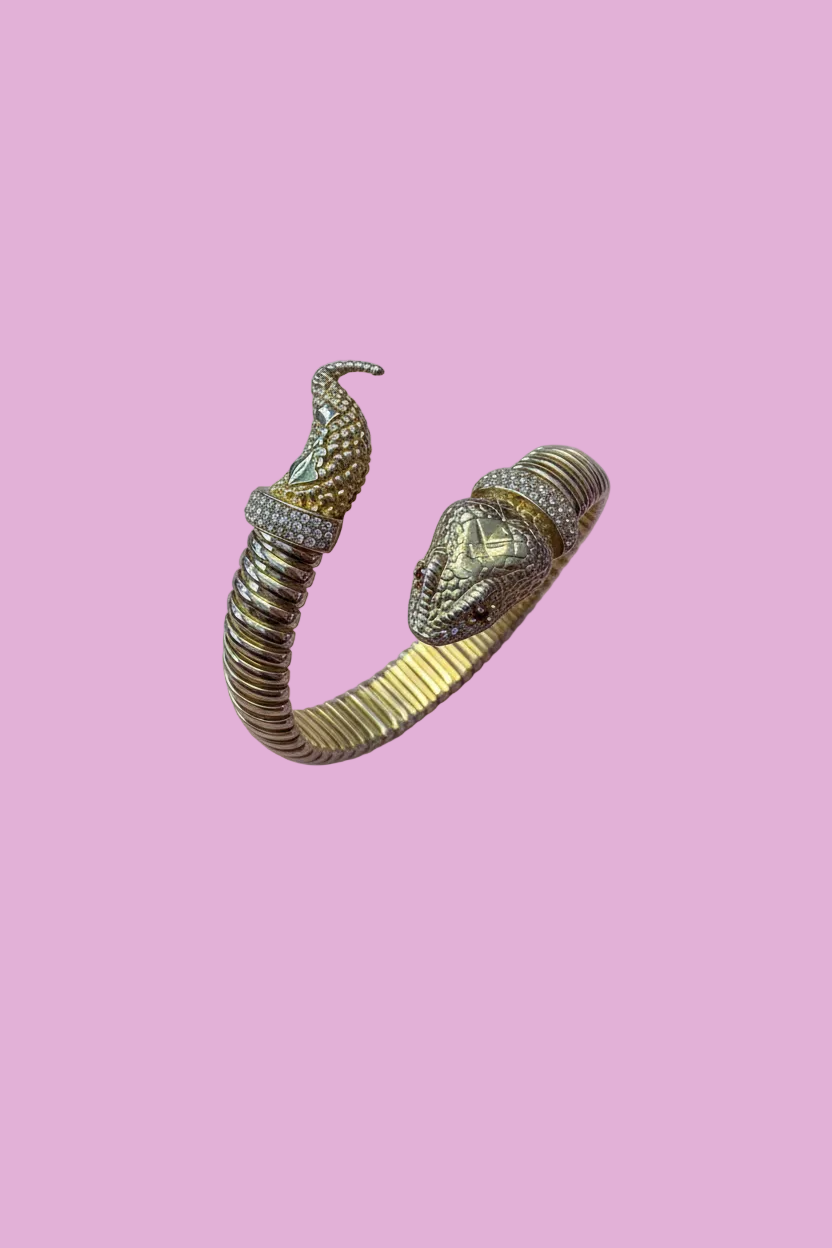 Bracciale TUBOGAS  SNAKE contrarié argento 925 con zirconi
