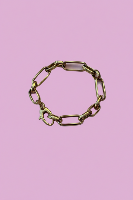 LUDOVICA - Bracciale catena argento 925 oro giallo