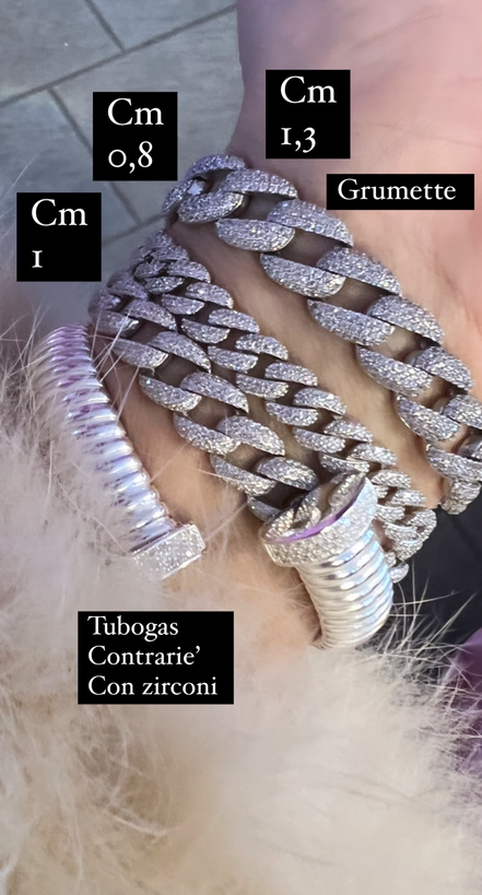 GRUMETTE - Bracciale sparkling argento 925 con zirconi
