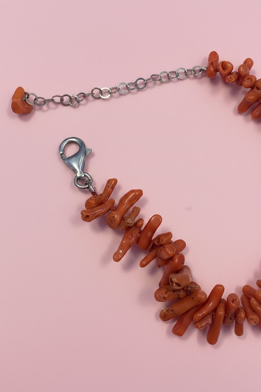 Collezione Mediterranea - Collana di Corallo rosso naturale e cuore corno