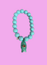 Bracciale Bisette - JAIPUR  OCEANO   turchese  con charm pesciolino turchese