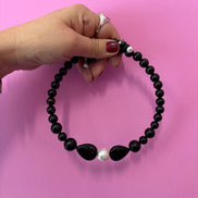 INCANTEVOLE -  Chocker flessibile onice con perla barocca