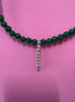 INCANTEVOLE -  Chocker flessibile   in agata verde con tennis argento