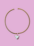 Collana Slim Tubogas argento 925 con perla barocca