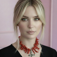 Collezione Mediterranea - Collana di Corallo rosso naturale e Croce