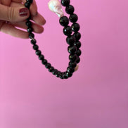 INCANTEVOLE -  Chocker flessibile  contrarié di onice e perle barocche  bianche