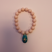 Bracciale Bisette - JAIPUR  OCEANO  corallo rosa  con charm turchese stella
