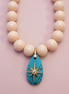Bracciale Bisette - JAIPUR  OCEANO  corallo rosa  con charm turchese stella