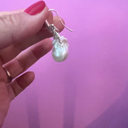 orecchini Stella Marina in argento 925 con grandi perle barocche