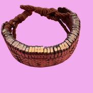 Bracciale collezione ETNICA -    Argento 925 snodato con chiusura cotone