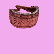 Bracciale collezione ETNICA -    Argento 925 snodato con chiusura cotone
