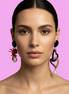 MEDITERRANEA Orecchini Asimmetrici Couture – Corallo Rosso, Perle Barocche e Cuori in Corno