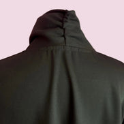 VERSAILLES - Übergangsjacke aus 100 % Wollfoulé in Schwarz mit Posamentenmanschetten