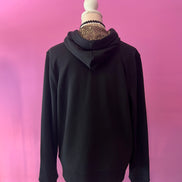 Felpa Gioiello : Felpa nera Oversize con Ricami in Paillettes e Cristalli – Lusso Couture