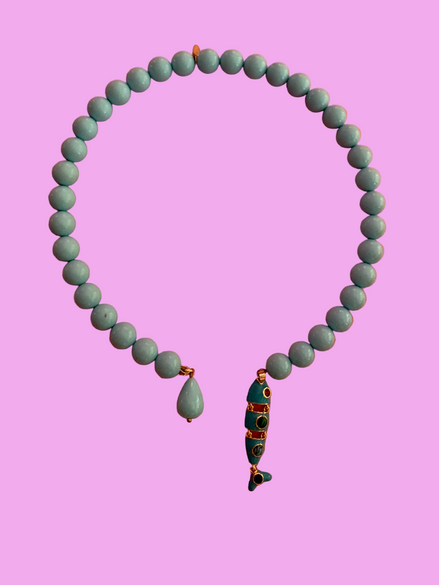 INCANTEVOLE -  Poissons OCEANO Chocker flessibile turchese con terminale pesciolino