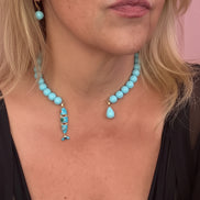 INCANTEVOLE -  Poissons OCEANO Chocker flessibile turchese con terminale pesciolino