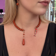 INCANTEVOLE -  Poissons MEDITERRANEA  Chocker flessibile corallo  con terminale pesciolino