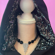 Felpa Gioiello : Felpa nera Oversize con Ricami in Paillettes e Cristalli – Lusso Couture