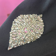 Felpa Gioiello : Felpa nera Oversize con Ricami in Paillettes e Cristalli – Lusso Couture