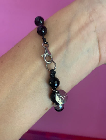 Braccialetto Bisette con charm quadrifoglio con zirconi