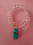 Bracciale Bisette - JAIPUR  cristallo di rocca con charm pesce turchese