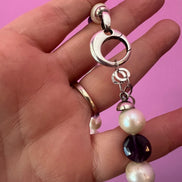 Collana cascata Ametista e perle coltivate barocche