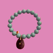 Bracciale Bisette - JAIPUR  OCEANO  turchese con charm ametista