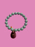 Bracciale Bisette - JAIPUR  OCEANO  turchese con charm ametista
