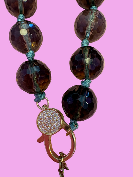 Collezione Cammei - Collana quarzo fumé e cammeo Dama