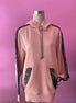 Felpa Gioiello : Felpa rosa Oversize con Ricami in Paillettes e Cristalli – Lusso Couture