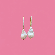 Orecchini -  MADELEINE perle barocche goccia e argento 925