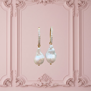 Orecchini -  MADELEINE perle barocche goccia e argento 925