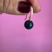 Orecchini giada zaffiro e argento 925