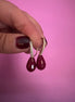 Orecchini goccia giada ruby e argento 925