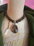Collana con topazio fumè e pendente