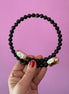INCANTEVOLE -  Chocker flessibile contrarié  onice con terminali inserti dorati