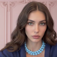 Collana OCEANO - Boules di turchese mm 14