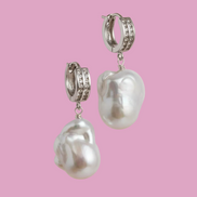 Orecchini  - argento 925 con grandi perle coltivate barocche