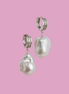 Orecchini  - argento 925 con grandi perle coltivate barocche