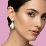 Orecchini  - argento 925 con grandi perle coltivate barocche