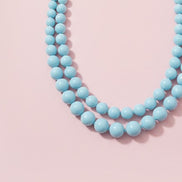 Collana OCEANO - Boules di turchese mm 14