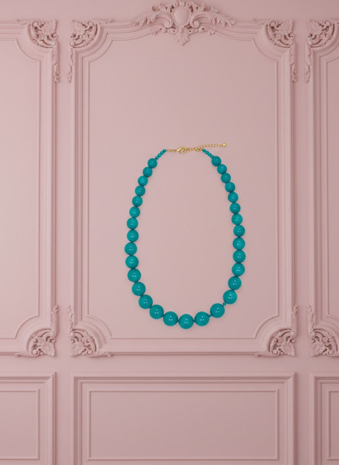Collana OCEANO - Boules di turchese mm 14