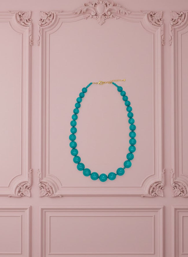 Collana OCEANO - Boules di turchese mm 14