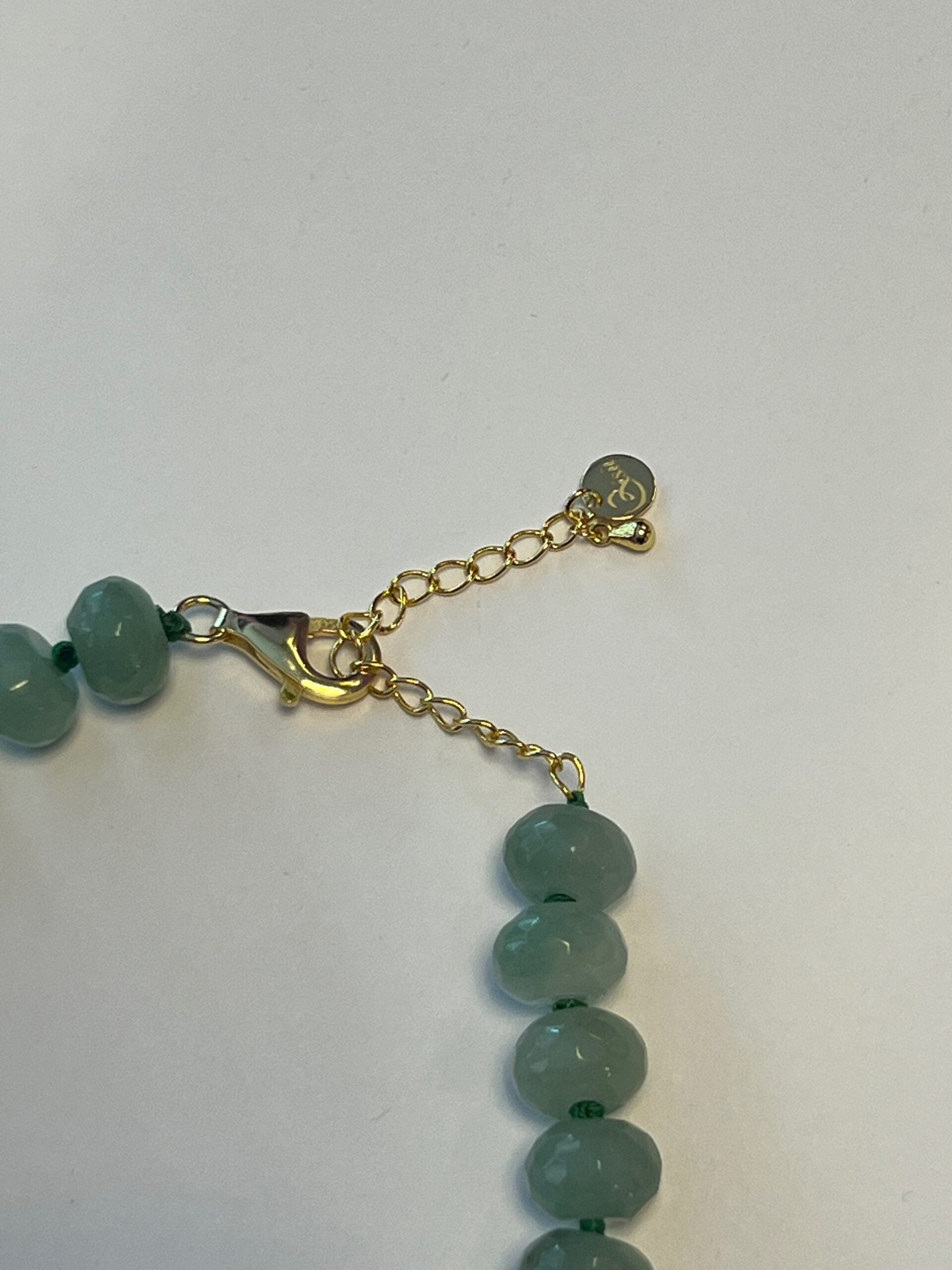Collana JAIPUR - Avventurina verde rondelle e pendente