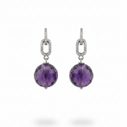Orecchini  -  sfera ametista e argento 925