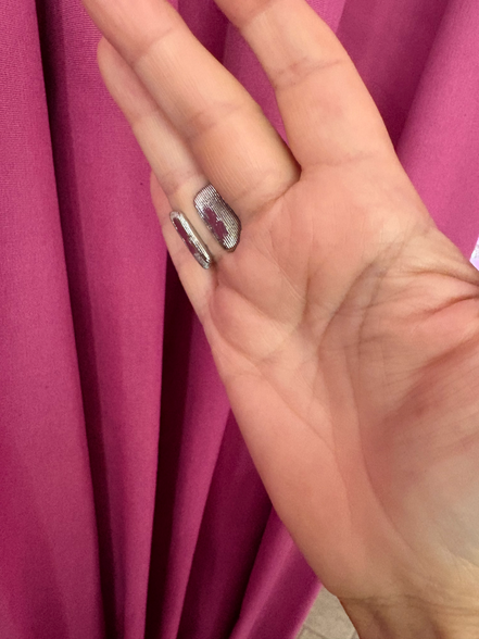 Anello KERALA fascia con filigrana e zirconi