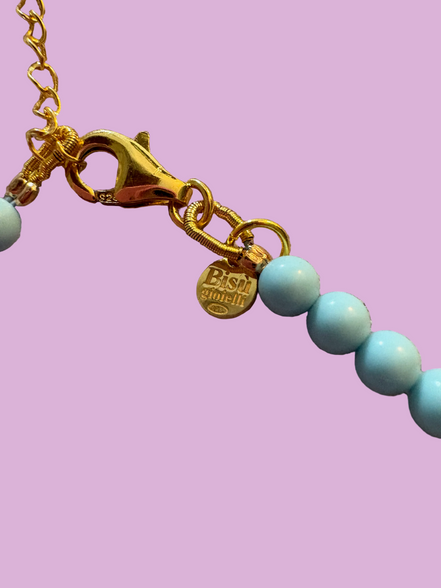Collana POISSONS - turchese mm 4 - chiusura argento 925 -  pesciolini