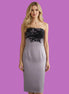 Jane Austen - Abito Bustier in raso lilla con decorazione ricamo