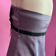 Jane Austen - Abito Bustier in raso lilla con decorazione ricamo