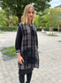 Deauville Gilet tartan nero e lilla